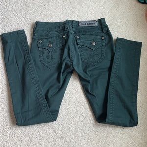 Rock Revival Green Skinny Jean